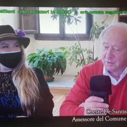 ORESTE DE SANTIS Assessore del Comune di RIETI in TV intervistato da Emanuela Petroni su Canale Italia 11