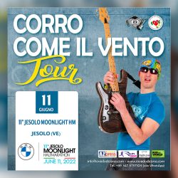 Dopo Ravenna Marco Frattini e il "CORRO COME IL VENTO" Tour sbarcato alla Jesolo Moonlight Half Marathon