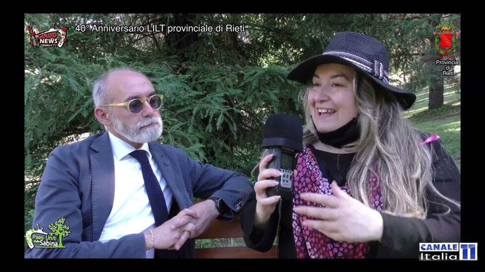 PAOLO RINALDUZZI Sindaco di Cantalupo in Sabina presentato in TV da Emanuela Petroni 40° anniversa